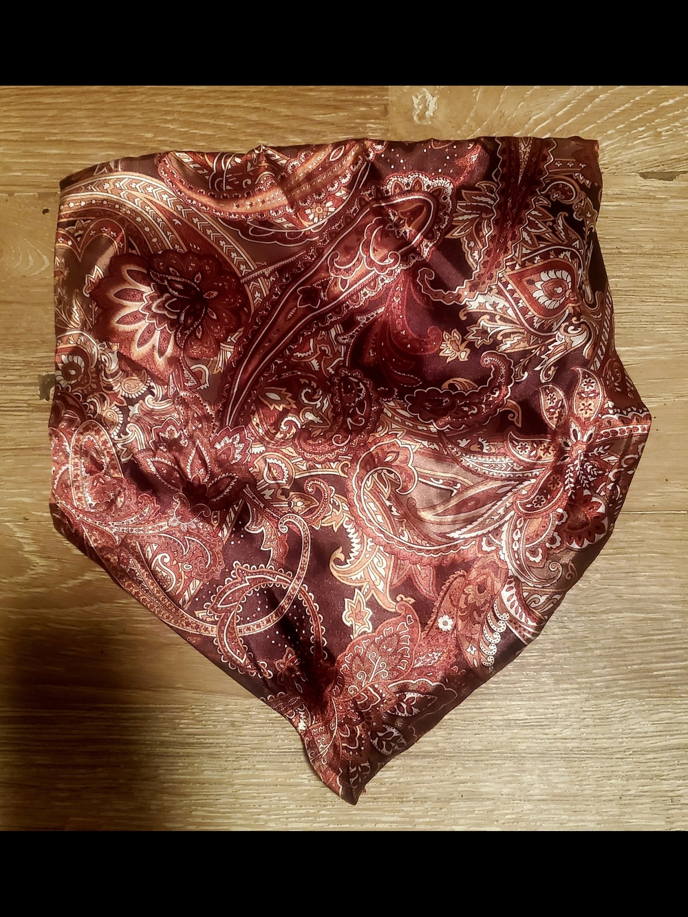 Windsor Burgundy & Brown Paisley Bandana Tube Top W. Back Tie